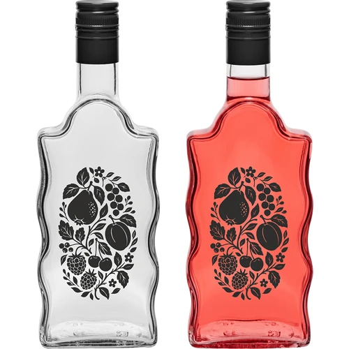 Fľaša Kláštorná 500 ml so skrutkovacím uzáverom a potlačou „Ovocie” vzor 1 - 3
