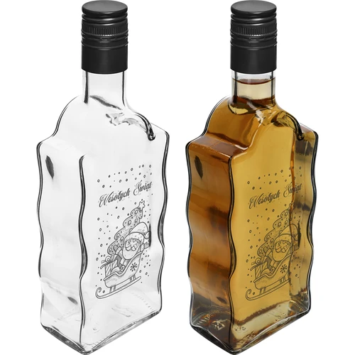 Fľaša Klasztorna 0,5 l s čiernym uzáverom a potlačou Mikuláša - 3