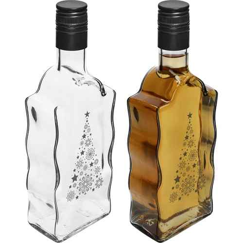 Fľaša Kláštorná 500 ml so skrutkovacím uzáverom, potlač „Vianočný stromček”, 1 ks. - 3