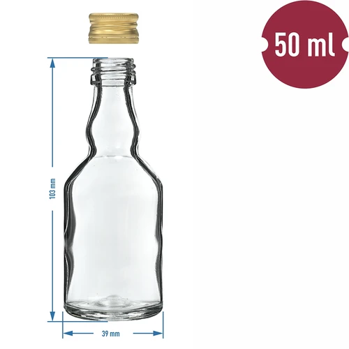 Fľaša Maluch 50 ml s uzáverom - 10 ks - 6 ['sklenená fľaša 50 ml', ' fľaštička 50 ml', ' malé fľaše', ' malá fľaštička', ' sklenené fľaše 50 ml', ' ozdobné sklo', ' fľaša maluch s uzáverom', ' fľaštičky s uzávermi']