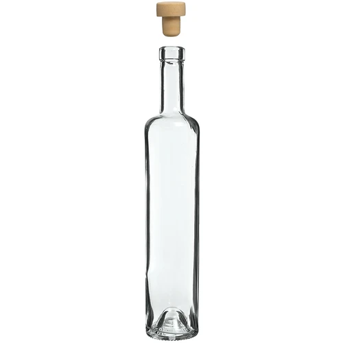 Fľaša Marina s korkom, biela 0,5 L - 2 ['fľaša na alkohol', ' ozdobné fľaše na alkohol', ' sklenená fľaša na alkohol', ' fľaše na pálenku na svadbu', ' fľaša na likér', ' ozdobné fľaše na likéry']