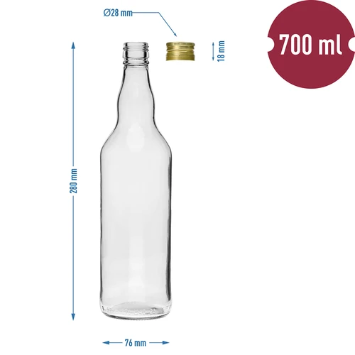 Fľaša „Monopol” 700 ml so skrutkovacím uzáverom - 4 ks. - 6 ['fľaše monopolky', ' fľaša monopolka', ' fľaša so skrutkovacím uzáverom', ' fľaše so skrutkovacími uzávermi', ' fľaše 700 ml', ' fľaša 700 ml', ' fľaše na alkohol', ' fľaša na nápoje', ' fľaše na šťavy', ' fľaše so skrutkovacím uzáverom', ' fľaše na skrutkovací uzáver', ' fľaše so skrutkovacími uzávermi']