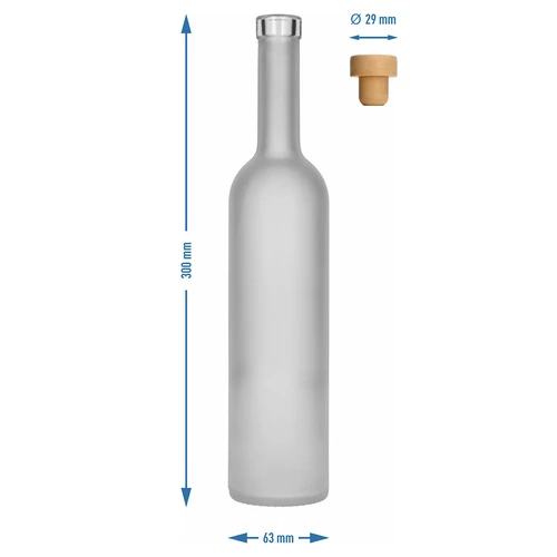 Fľaša „Mrazená” 0,5 l s korkom, 1 ks. - 5