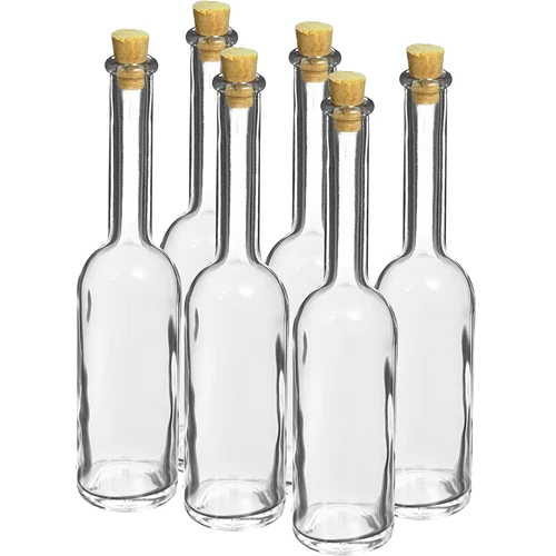 Fľaša na likér 100 ml 6 ks + 6 zátok  - 1 ['fľaša na alkohol', ' ozdobné fľaše na alkohol', ' sklenená fľaša na alkohol', ' fľaše na pálenku na svadbu', ' fľaša na likér', ' fľaša na víno', ' fľaše na víno', ' likér']