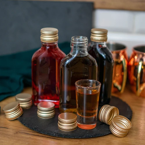 Fľaša na likéry ploskačka 100 ml + uzáver 8 ks - 4