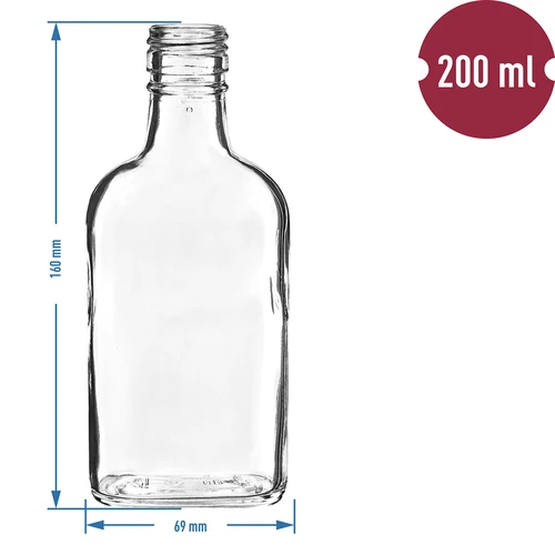 Fľaša na likéry ploskačka 200 ml - 10 kusov - 4 ['fľaša ploskačka', ' sklenená fľaša', ' fľaša na domáce likéry', ' sklenené fľaše', ' fľaše 200 ml', ' 10 kusov', ' fľaša s uzáverom', ' malé fľaše', ' sklenené fľaštičky']