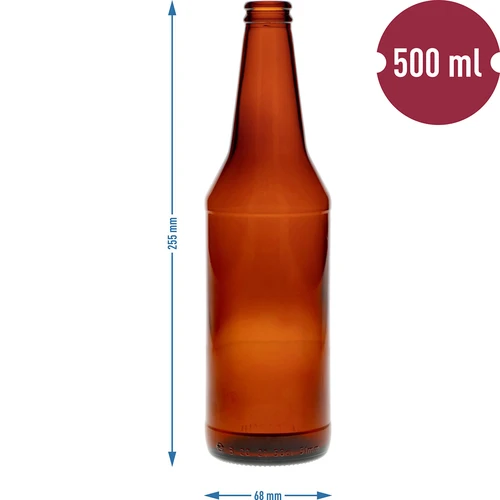 Fľaša na pivo 0,5 L - balenie 8 ks - 4 ['pivovarské fľaše', ' fľaše na uzáver', ' fľaše na cider', ' fľaše na pivo', ' fľaše 0', '5 L', ' fľaše 500 ml']