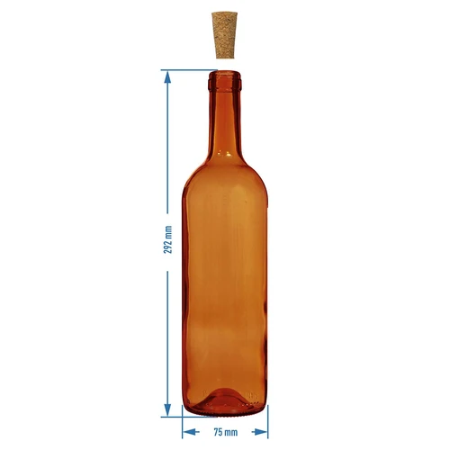 Fľaša na víno 0,75 L hnedá - balenie 8 ks. - 6 ['fľaša 750ml', ' fľaša na víno', ' fľaša na víno', ' fľaše na víno', ' fľaše po víne', ' sklenená fľaša', ' fľaša na zátku', ' fľaše 0', '7', ' hnedé fľaše na víno']