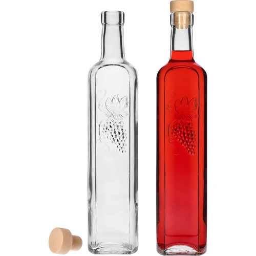 Fľaša NieWINNA 500 ml s korkom - 4 ['fľaša na likér', ' dekoratívna fľaša', ' fľaša s hroznom', ' fľaša na víno', ' fľaša na medovinu', ' fľaša na olej', ' fľaša na olej', ' fľaša s korkom', ' fľaša 500 ml', ' ozdobná fľaša', ' fľaša na darček']