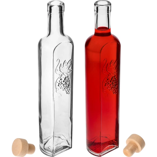 Fľaša NieWINNA 500 ml s korkom - 5 ['fľaša na likér', ' dekoratívna fľaša', ' fľaša s hroznom', ' fľaša na víno', ' fľaša na medovinu', ' fľaša na olej', ' fľaša na olej', ' fľaša s korkom', ' fľaša 500 ml', ' ozdobná fľaša', ' fľaša na darček']