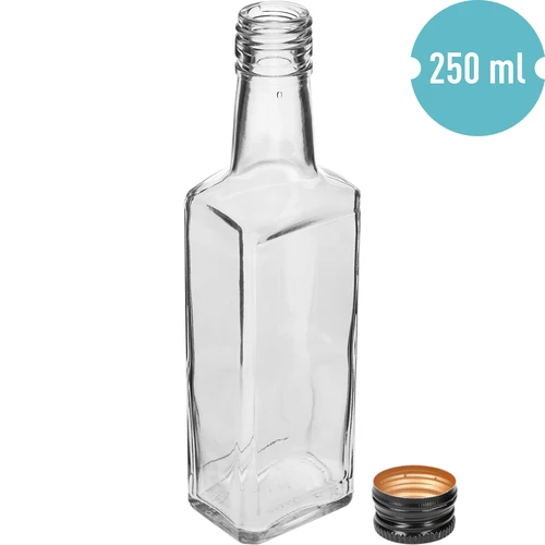 Fľaša Receptura 250 ml, s čiernym uzáverom, 1 ks - 2