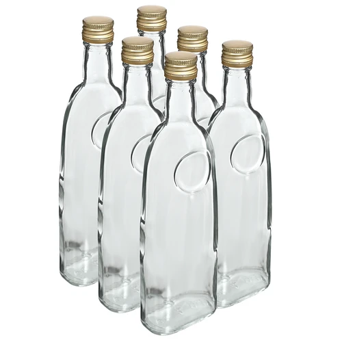 Fľaša Staromiejska 500ml so skrutkovacím uzáverom, 6ks.  - 1 ['fľaša na likéry', ' fľaša na vodku', ' ozdobná fľaša']