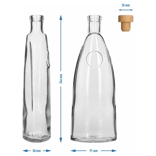Fľaša „Staromestská” s hríbikovým korkom, 500 ml, 1 ks. - 6