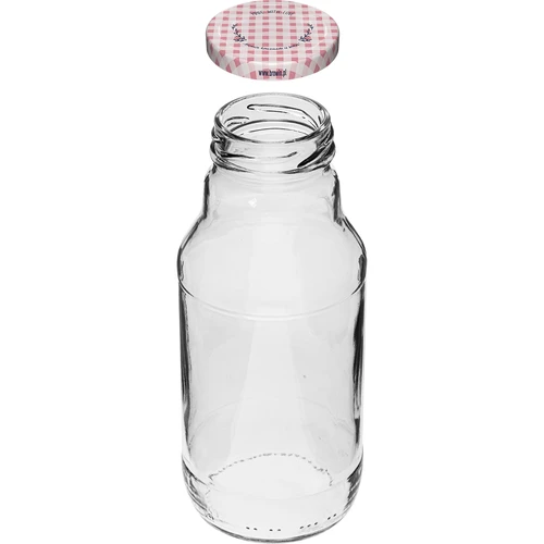 Fľaša TO na džús 330 ml s uzáverom fi 43 - 6 ks. - 2 ['fľaša na džús', ' fľaša 330 ml', ' fľaša Kubuś', ' fľaša na pretlak', ' fľaša na sirup', ' uzáver TO', ' uzáver s klikom', ' farebné uzávery', ' sada fliaš s uzávermi', ' na pasterizáciu']