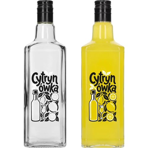 Fľaša Tynktura 500 ml s potlačou „Citrónovka” a so skrutkovacím viečkom - 3