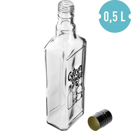 Fľaša Tynktura 500 ml s potlačou „Citrónovka” a so skrutkovacím viečkom - 2
