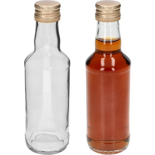 Monopolová fľaša 200 ml, so zlatým skrutkovacím uzáverom fi 28, 1 ks. - 3