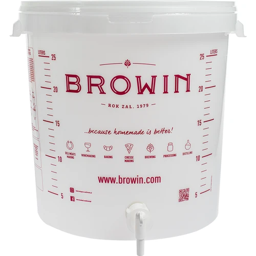 Fermentačná nádoba 30L, v bielej farbe s potlačou, kohútikom a 2 trubičkami - j.EN - 7 ['fermentačná nádoba', ' fermentačné vedro', ' fermentačné vedierko', ' fermentačné nádoby', ' fermentačná nádoba na víno', ' fermentačné nádoby na víno', ' biowin fermentačné vedro', ' browin fermentačné vedro', ' fermentačné trubičky', ' fermentačná trubička', ' trubička na víno', ' tichá trubička', ' trubička MAXI', ' vinárske príslušenstvo', ' horizontálna trubička', ' trubička na fermentáciu', ' súprava na fermentáciu vína a piva', ' kvasenie', ' nádoba na 30 litrov', ' fermentačná nádoba s kohútikom', ' vedro s kohútikom']