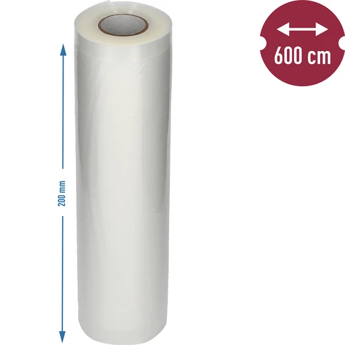 Fólia do vákuovej zváračky - rukáv 20x600cm - 6 ['fólie moletované', ' fólie do vákuovej zváračky', ' fólie na vákuové balenie', ' fólie na potraviny', ' moletovaná fólia v rolke', ' fólie do zváračky', ' vákuové balenie', ' skladovanie potravín doma', ' fólie na zváranie', ' výhody vákuového balenia', ' prečo sa oplatí baliť vákuovo', ' skladovanie výrobkov a potravinových produktov', ' ako baliť potraviny']