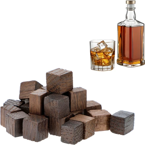 Francúzske dubové kocky, silno opálené, aromatizované – Whisky, 20 g - 3
