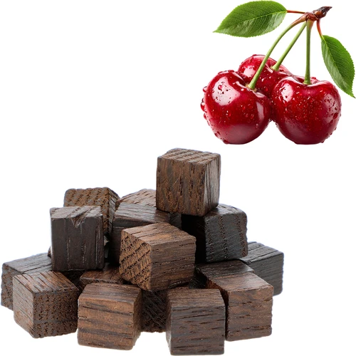 Francúzske dubové kocky, silno toastované, aromatizované – Višňa, 20 g - 3