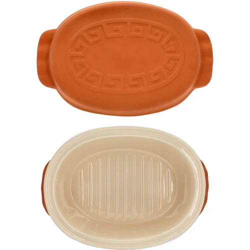 Glazovaný rímsky hrniec 4,5 L (meandry) - 8 ['rímsky hrniec', ' pečenie bez tuku', ' varenie v pare', ' zdravé varenie', ' na mäso', ' na pečenie mäsa', ' na chlieb', ' na ryby', ' pre vegetariánov', ' jedlá z jedného hrnca', ' jedlá pre deti', ' diétne jedlá', ' na pečenie chleba', ' rímsky hrniec smaltovaný', ' rímsky hrniec potiahnutý', ' rímsky hrniec glazovaný', ' hrniec z hliny', ' rímska nádoba', ' rímska forma', ' hlinený hrniec', ' rímsky hrniec s pokrievkou', ' nádoba s pokrievkou', ' nápad na darček']