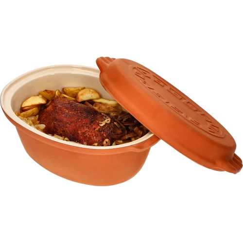 Glazovaný rímsky hrniec 4,5 L (meandry) - 10 ['rímsky hrniec', ' pečenie bez tuku', ' varenie v pare', ' zdravé varenie', ' na mäso', ' na pečenie mäsa', ' na chlieb', ' na ryby', ' pre vegetariánov', ' jedlá z jedného hrnca', ' jedlá pre deti', ' diétne jedlá', ' na pečenie chleba', ' rímsky hrniec smaltovaný', ' rímsky hrniec potiahnutý', ' rímsky hrniec glazovaný', ' hrniec z hliny', ' rímska nádoba', ' rímska forma', ' hlinený hrniec', ' rímsky hrniec s pokrievkou', ' nádoba s pokrievkou', ' nápad na darček']
