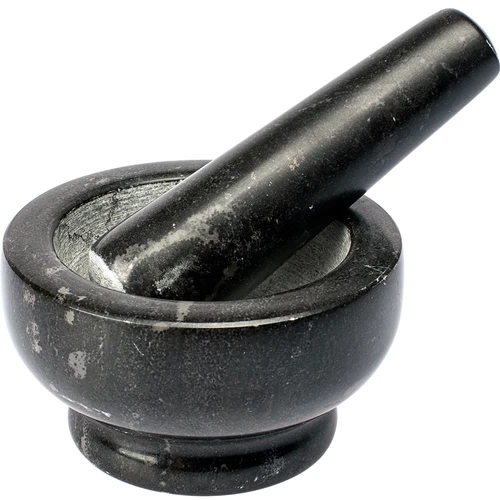 Granitový kuchynský mažiar - 10cm  - 1 ['granitový mažiar', ' mažiar s tĺčikom', ' kamenný mažiar', ' mažiar z kameňa', ' kuchynský mažiar', ' mažiar na bylinky']
