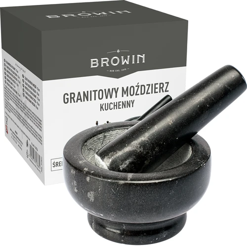 Granitový kuchynský mažiar - 10cm - 7 ['granitový mažiar', ' mažiar s tĺčikom', ' kamenný mažiar', ' mažiar z kameňa', ' kuchynský mažiar', ' mažiar na bylinky']