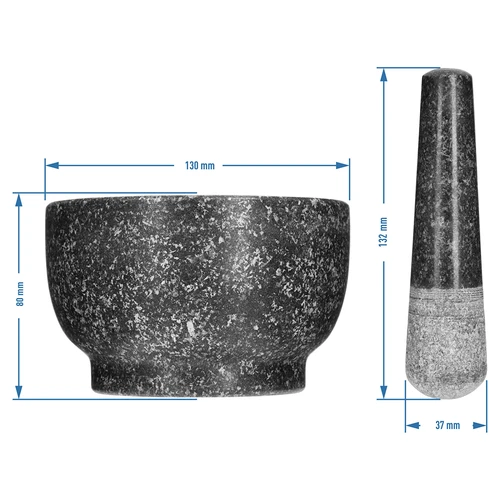 Granitový kuchynský mažiar s tĺčikom - 8 ['granitový mažiar', ' mažiar s tĺčikom', ' kamenný mažiar', ' mažiar z kameňa', ' kuchynský mažiar', ' mažiar na bylinky']