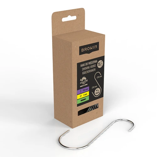 Háčiky na údenie – S, brúsené, 3 mm × 150 mm, 15 ks - 2