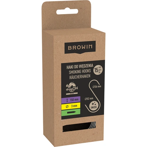 Háčiky na údenie – S, brúsené, 3 mm × 150 mm, 15 ks - 3