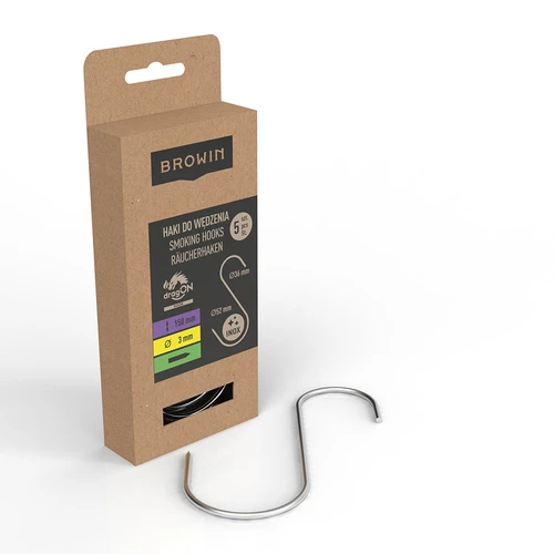 Háčiky na údenie – S, brúsené 3 mm x 150 mm, 5 ks - 2