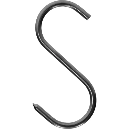 Háčiky na údenie - S, ostrené, 5mm x 100mm  - 1 ['háčik na údenie', ' háčik na údenie mäsa', ' háčik na údenie údenín', ' háčik na údeniny', ' údiace háčiky', ' nerezové háčiky', ' údiace háčiky S', ' sada háčikov', ' háčiky do udiarne', ' háčiky na sušenie údenín', ' háčiky na syry', ' klasické háčiky']