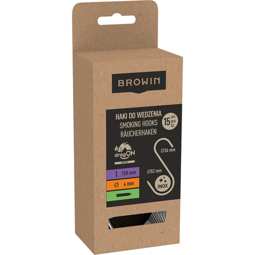 Háky na údenie – S, naostrené 4 mm x 150 mm, 15 ks - 3