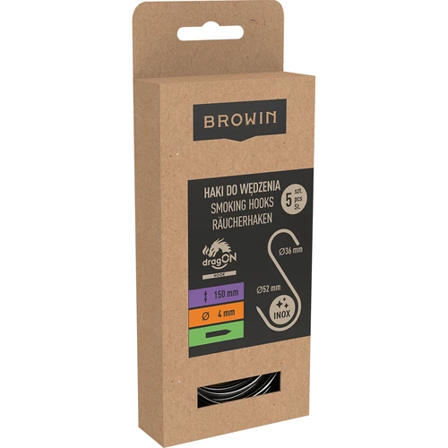 Háky na údenie – S, ostrené, 4 mm x 150 mm, 5 ks. - 3