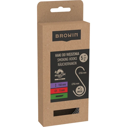 Háky na údenie – S, rezané 45° 5 mm x 150 mm, 5 ks - 3