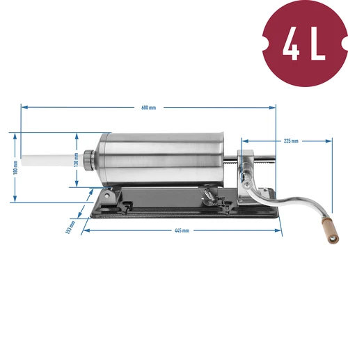 Horizontálna plnička 4 kg - 10