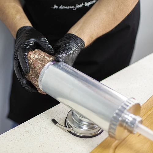 Horizontálna plnička na klobásy 1,5 kg so silikónovým piestom - 12