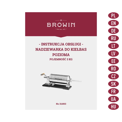 Horizontálna plnička na klobásy 3 kg - 10