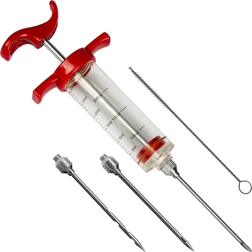 Injektor 30ml + 3 ihly + čistič  - 1 ['domáce údeniny', ' domáce údenárstvo', ' domáca výroba mäsa a údenín', ' šunka', ' bôčik', ' vlastné údeniny', ' mäso', ' domáce výrobky', ' obed', ' nakladanie mäsa', ' injektovanie', ' injektory', ' striekačka na mäso', ' ihly z nehrdzavejúcej ocele', ' ihla na injektovanie', ' nakladanie', ' nedonakladanie', ' sivé škvrny v údenine', ' údenie']