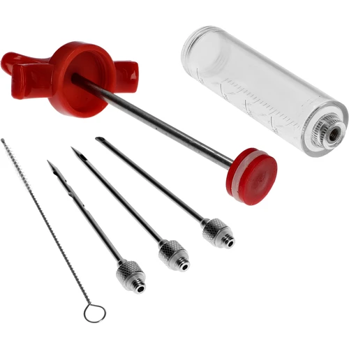 Injektor 30ml + 3 ihly + čistič - 3 ['domáce údeniny', ' domáce údenárstvo', ' domáca výroba mäsa a údenín', ' šunka', ' bôčik', ' vlastné údeniny', ' mäso', ' domáce výrobky', ' obed', ' nakladanie mäsa', ' injektovanie', ' injektory', ' striekačka na mäso', ' ihly z nehrdzavejúcej ocele', ' ihla na injektovanie', ' nakladanie', ' nedonakladanie', ' sivé škvrny v údenine', ' údenie']