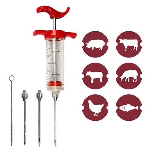 Injektor 30ml + 3 ihly + čistič - 8 ['domáce údeniny', ' domáce údenárstvo', ' domáca výroba mäsa a údenín', ' šunka', ' bôčik', ' vlastné údeniny', ' mäso', ' domáce výrobky', ' obed', ' nakladanie mäsa', ' injektovanie', ' injektory', ' striekačka na mäso', ' ihly z nehrdzavejúcej ocele', ' ihla na injektovanie', ' nakladanie', ' nedonakladanie', ' sivé škvrny v údenine', ' údenie']