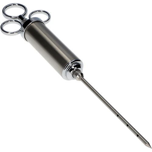 Injektor z nehrdzavejúcej ocele 60 ml + 2 ihly - 2 ['domáce údeniny', ' údenie', ' domáce výrobky', ' domáca výroba údenín', ' domáca paštéta', ' biela klobása', ' údenie klobásy', ' klobása', ' údeniny', ' mäso', ' domáce výrobky', ' obed']