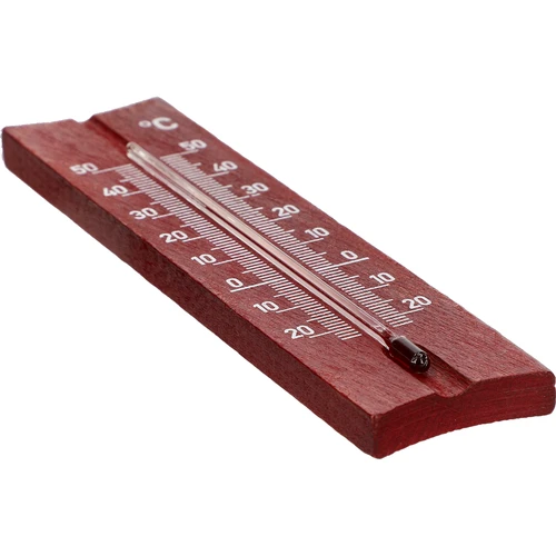 Izbový teplomer drevený (-20 do +50°C), farba mahagónu, 15 cm - 4 ['vnútorný teplomer', ' izbový teplomer', ' teplomer do vnútra', ' domáci teplomer', ' teplomer', ' drevený izbový teplomer', ' teplomer čitateľná stupnica', ' teplomer so zosilnenou kapilárou']