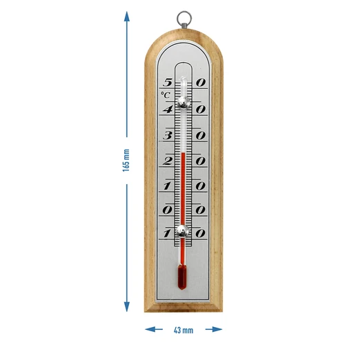 Izbový teplomer so striebornou stupnicou (-10°C do +50°C) 16cm mix - 3 ['vnútorný teplomer', ' izbový teplomer', ' teplomer do vnútra', ' domáci teplomer', ' teplomer', ' drevený izbový teplomer', ' teplomer čitateľná stupnica', ' teplomer strieborná stupnica', ' teplomer na zavesenie', ' tradičný teplomer']