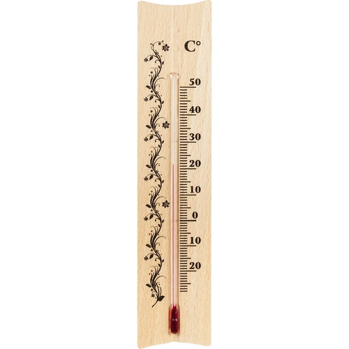 Izbový teplomer so vzorom (-20°C do +50°C) 18cm  - 1 ['vnútorný teplomer', ' izbový teplomer', ' teplomer do vnútra', ' domáci teplomer', ' teplomer', ' drevený izbový teplomer', ' teplomer s čitateľnou stupnicou', ' teplomer so zosilnenou kapilárou']