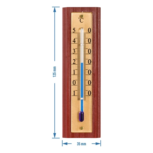 Izbový teplomer so zlatou stupnicou (-10°C do +50°C) 12cm - 4 ['vnútorný teplomer', ' izbový teplomer', ' teplomer do vnútra', ' domáci teplomer', ' teplomer', ' drevený izbový teplomer', ' teplomer čitateľná stupnica', ' teplomer na zavesenie', ' tradičný teplomer']