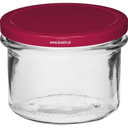 Jednoduchý pohár 235 ml (fi82) s bordovým viečkom 6 ks. - 2