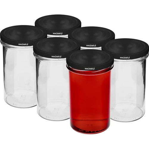 Jednoduchý pohár 545ml (fi 82) - s čiernym viečkom, 6 ks. - 2 ['súprava pohárov', ' poháre na kvasenie', ' poháre na džemy', ' poháre s viečkami', ' poháre fi 82', ' poháre s viečkami 6 úchytov', ' poháre s čiernymi viečkami', ' na zaváranie', ' na konzervovanie', ' na mäso', ' pohárovka', ' jednoduchý pohár']